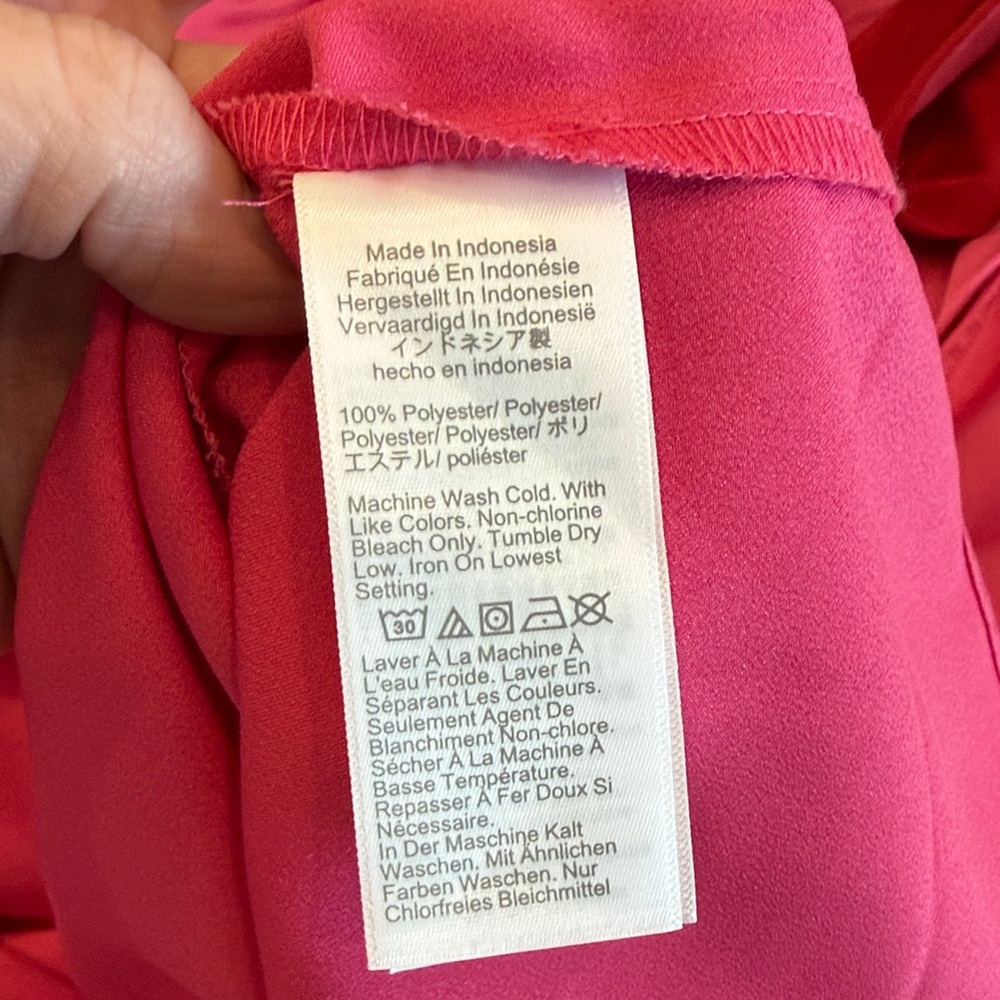 J. Crew Sleeveless Bow-Neck Silk Shell — Fuchsia Pink - Picture 9 of 9